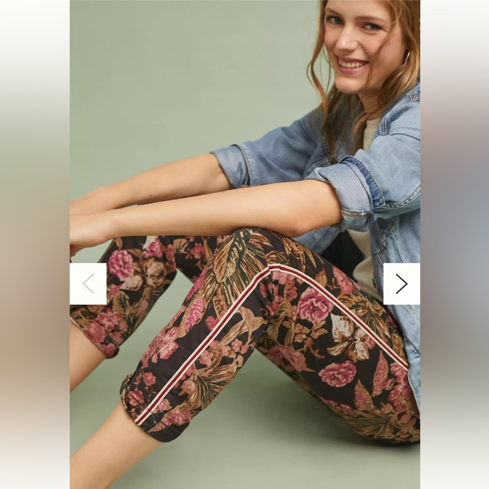Anthropologie Relaxed Printed Chino Pants